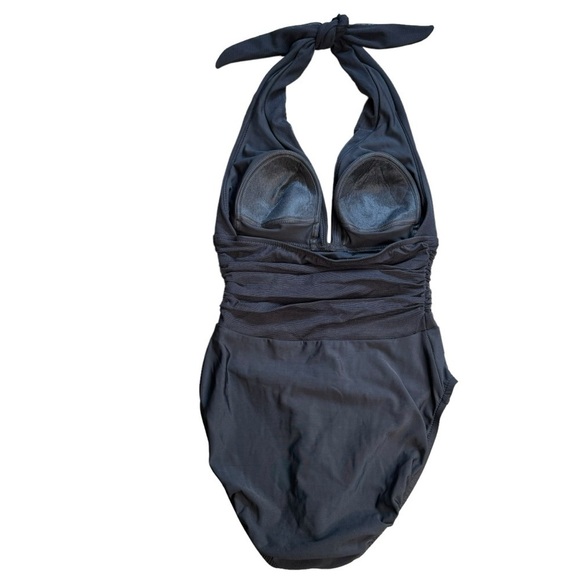 Vintage 80s Mainstream Swimsuit One Piece Bodysuit Halter Union Made USA Sz 8 - Picture 7 of 10